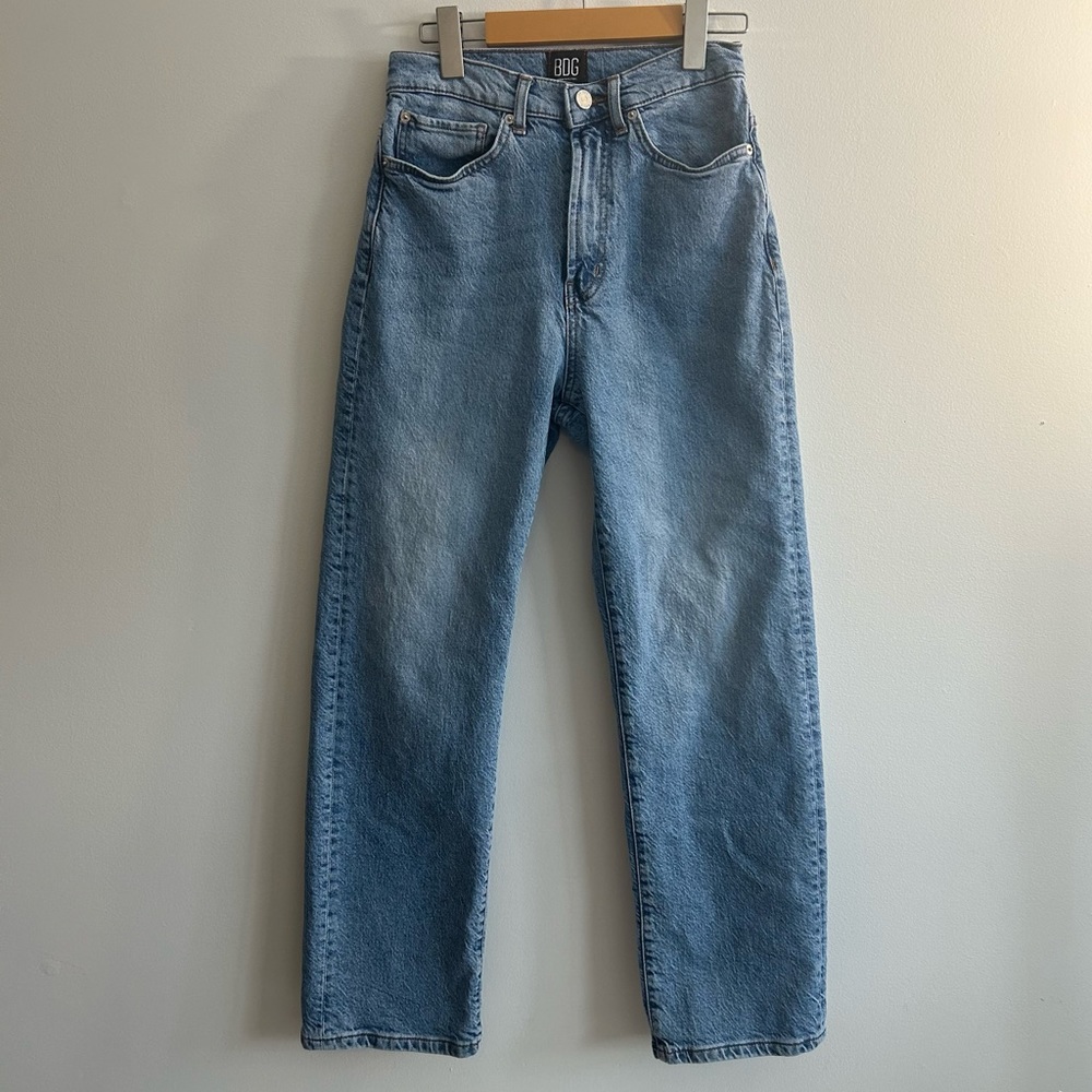 BDG High-Rise Cowboy Cut  Jeans - Light Blue